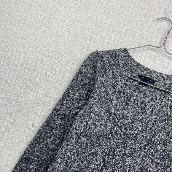 Tommy Hilfiger Womens Pull Over Sweater Chunky 3D Cable Knit Sz M Grey Cozy - Picture 4 of 14